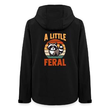 A Little Feral Raccoon Trash Panda - Women’s Recycled Softshell Jacket by Stanley/Stella - black - Back - AI Model Female 172 light (172cm)