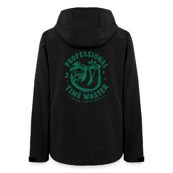 Paresseux Professionnel Perdeur de Temps - Veste softshell femme recyclée Stanley/Stella - noir - Dos - AI Model Female 172 light (172cm)