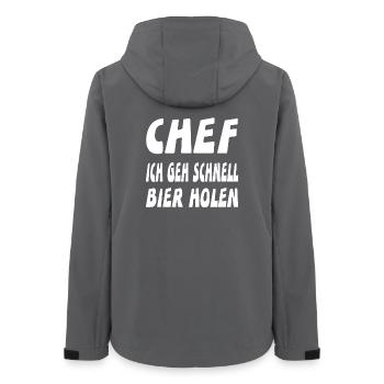 Chef - Frauen Recycelte Softshelljacke von Stanley/Stella - Anthrazit - Hinten - AI Model Female 172 light (172cm)