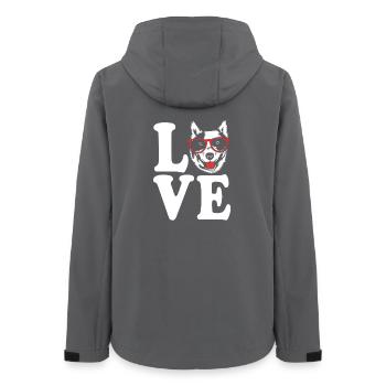 Australian Cattle Dog - Frauen Recycelte Softshelljacke von Stanley/Stella - Anthrazit - Hinten - AI Model Female 172 light (172cm)