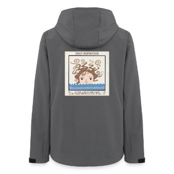 Meer der Ruhe und Gedanken - Frauen Recycelte Softshelljacke von Stanley/Stella - Anthrazit - Hinten - AI Model Female 172 light (172cm)