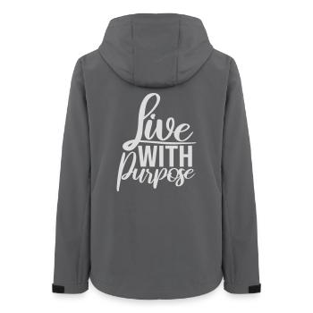 Vivre avec un but motivation sensée Mentalité dire - Veste softshell femme recyclée Stanley/Stella - charbon - Dos - AI Model Female 172 light (172cm)