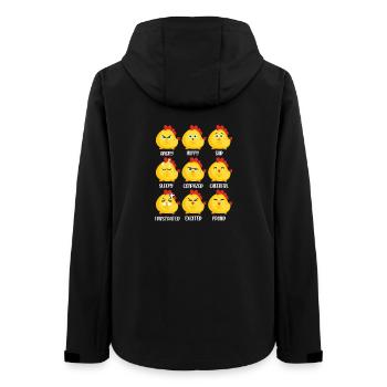 Chicken Whisperer Chicken Chicken Keeper Chickens - Women’s Recycled Softshell Jacket by Stanley/Stella - black - Back - AI Model Female 172 light (172cm)