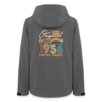 70th birthday, 70 years - Women’s Recycled Softshell Jacket by Stanley/Stella - anthracite - Back - AI Model Female 172 light (172cm)