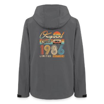 40e anniversaire, 40 ans - Veste softshell femme recyclée Stanley/Stella - charbon - Dos - AI Model Female 172 light (172cm)