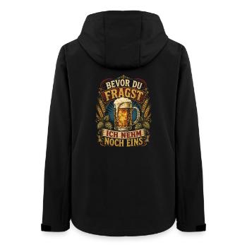 Bevor Du Fragst Ich Nehm Noch Eins - Frauen Recycelte Softshelljacke von Stanley/Stella - Schwarz - Hinten - AI Model Female 172 light (172cm)