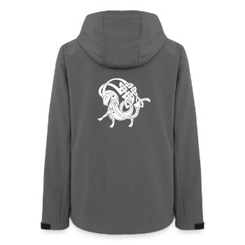 Keltische Ziege - Frauen Recycelte Softshelljacke von Stanley/Stella - Anthrazit - Hinten - AI Model Female 172 light (172cm)