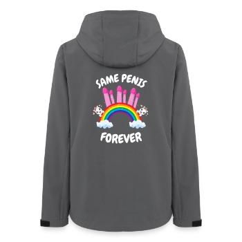 Same Penis Forever Bride - Frauen Recycelte Softshelljacke von Stanley/Stella - Anthrazit - Hinten - AI Model Female 172 light (172cm)