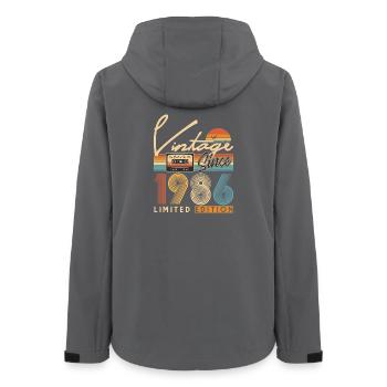 Anniversaire 40 Ans - Veste softshell femme recyclée Stanley/Stella - charbon - Dos - AI Model Female 172 light (172cm)