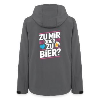 beer to me or to beer flirt single party malle - Women’s Recycled Softshell Jacket by Stanley/Stella - anthracite - Back - AI Model Female 172 light (172cm)