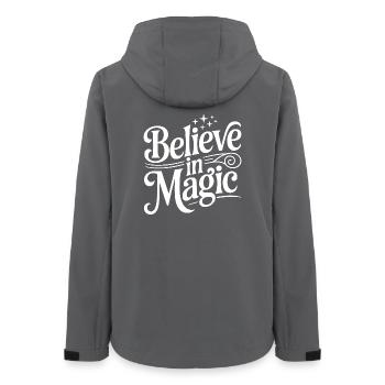 an Magie glauben - Frauen Recycelte Softshelljacke von Stanley/Stella - Anthrazit - Hinten - AI Model Female 172 light (172cm)