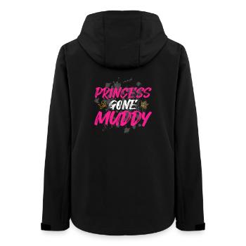 Princess gone muddy Schlammlauf Mud Run Muddy Race - Frauen Recycelte Softshelljacke von Stanley/Stella - Schwarz - Hinten - AI Model Female 172 light (172cm)
