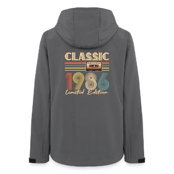 40e anniversaire, 40 ans - Veste softshell femme recyclée Stanley/Stella - charbon - Dos - AI Model Female 172 light (172cm)