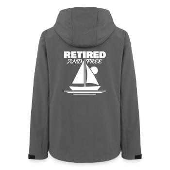 Rentner Segelboot - Frauen Recycelte Softshelljacke von Stanley/Stella - Anthrazit - Hinten - AI Model Female 172 light (172cm)