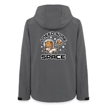 I Need Some Space - Lustiger Capybara Astronaut - Frauen Recycelte Softshelljacke von Stanley/Stella - Anthrazit - Hinten - AI Model Female 172 light (172cm)