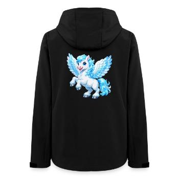 Fliegendes Pegasus-Pferd - Frauen Recycelte Softshelljacke von Stanley/Stella - Schwarz - Hinten - AI Model Female 172 light (172cm)