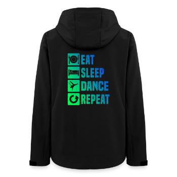 Geschenkidee für einen Breakdancer mit Streetdance - Frauen Recycelte Softshelljacke von Stanley/Stella - Schwarz - Hinten - AI Model Female 172 light (172cm)