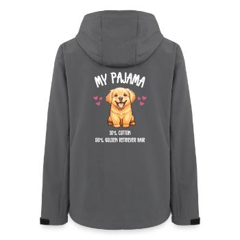 Golden Retriever Pyjamahund - Frauen Recycelte Softshelljacke von Stanley/Stella - Anthrazit - Hinten - AI Model Female 172 light (172cm)