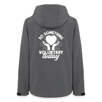 Social Worker Quote Do Something Today Social - Women’s Recycled Softshell Jacket by Stanley/Stella - anthracite - Back - AI Model Female 172 light (172cm)