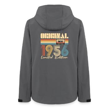70th birthday, 70 years - Women’s Recycled Softshell Jacket by Stanley/Stella - anthracite - Back - AI Model Female 172 light (172cm)