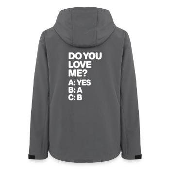 Do You Love Me Relationship Love Couple Love Marriage Couple - Women’s Recycled Softshell Jacket by Stanley/Stella - anthracite - Back - AI Model Female 172 light (172cm)