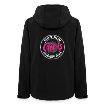 Mud run girls support team Schlammlauf Muddy Race - Frauen Recycelte Softshelljacke von Stanley/Stella - Schwarz - Hinten - AI Model Female 172 light (172cm)