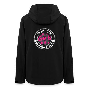 Mud run girls support team Schlammlauf Muddy Race - Frauen Recycelte Softshelljacke von Stanley/Stella - Schwarz - Hinten - AI Model Female 172 light (172cm)