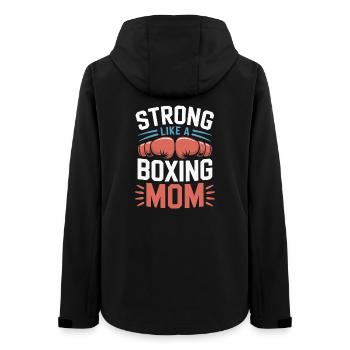 Strong Like A Mom Gloves Boxing Gloves - Frauen Recycelte Softshelljacke von Stanley/Stella - Schwarz - Hinten - AI Model Female 172 light (172cm)
