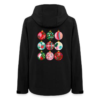 Weihnachten Boho Gemalte Christbaumkugeln  - Frauen Recycelte Softshelljacke von Stanley/Stella - Schwarz - Hinten - AI Model Female 172 light (172cm)