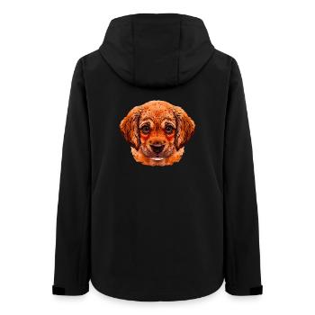 hündchen Kopf kindlich, Aquarell - Frauen Recycelte Softshelljacke von Stanley/Stella - Schwarz - Hinten - AI Model Female 172 light (172cm)
