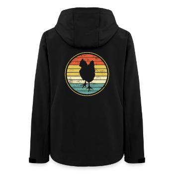 Poulet poules - Veste softshell femme recyclée Stanley/Stella - noir - Dos - AI Model Female 172 light (172cm)