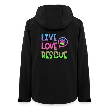 Search Dog Rescue Dog Service Dog Paw - Women’s Recycled Softshell Jacket by Stanley/Stella - black - Back - AI Model Female 172 light (172cm)