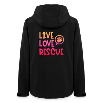 Rescue Dog Search Dog Service Dog Paw - Women’s Recycled Softshell Jacket by Stanley/Stella - black - Back - AI Model Female 172 light (172cm)