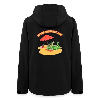 Strandklar Dinosaurier - Frauen Recycelte Softshelljacke von Stanley/Stella - Schwarz - Hinten - AI Model Female 172 light (172cm)
