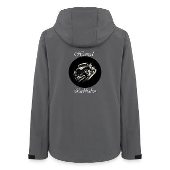Hotrod Lover 2 white - Women’s Recycled Softshell Jacket by Stanley/Stella - anthracite - Back - AI Model Female 172 light (172cm)