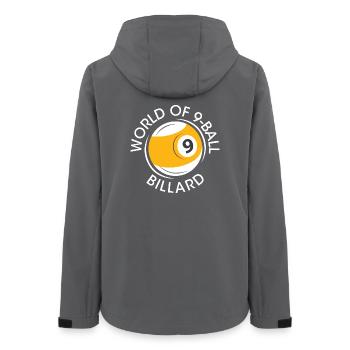 9-ball billiard pool logo ball symbol icon club - Women’s Recycled Softshell Jacket by Stanley/Stella - anthracite - Back - AI Model Female 172 light (172cm)