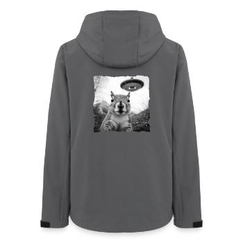 Alien Squirrel Encounter – Science-fiction amusante - Veste softshell femme recyclée Stanley/Stella - charbon - Dos - AI Model Female 172 light (172cm)