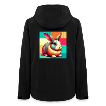 Kaninchen - Frauen Recycelte Softshelljacke von Stanley/Stella - Schwarz - Hinten - AI Model Female 172 light (172cm)