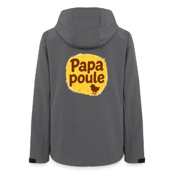 Papa Poule - Father's Day - Women’s Recycled Softshell Jacket by Stanley/Stella - anthracite - Back - AI Model Female 172 light (172cm)