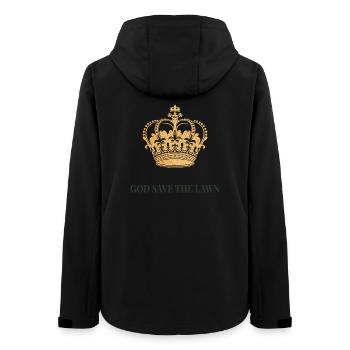 God Save the Lawn – Humour de jardin britannique - Veste softshell femme recyclée Stanley/Stella - noir - Dos - AI Model Female 172 light (172cm)