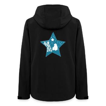 Eisbaer_im_Stern - Women’s Recycled Softshell Jacket by Stanley/Stella - black - Back - AI Model Female 172 light (172cm)