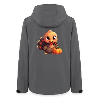 Bébé dinde de Thanksgiving - Veste softshell femme recyclée Stanley/Stella - charbon - Dos - AI Model Female 172 light (172cm)