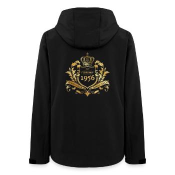 70th Birthday Semper Verum - Established 02/1956 - Women’s Recycled Softshell Jacket by Stanley/Stella - black - Back - AI Model Female 172 light (172cm)