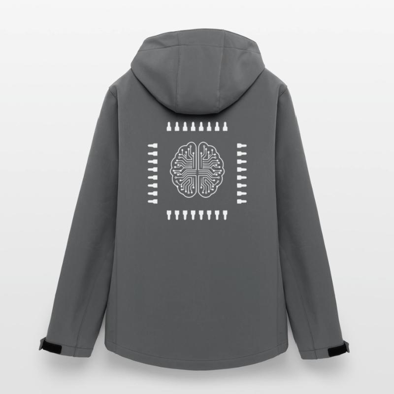 AI Brain Chip Processor Tech Vector Women’s Recycled Softshell Jacket by Stanley/Stella