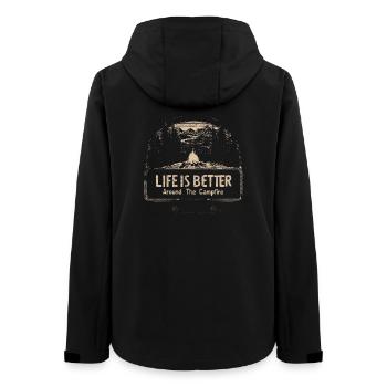 La vie de camping à Spruch est meilleure autour du feu de camp - Veste softshell femme recyclée Stanley/Stella - noir - Dos - AI Model Female 172 light (172cm)