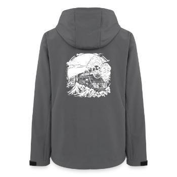 Chemin de fer - Veste softshell femme recyclée Stanley/Stella - charbon - Dos - AI Model Female 172 light (172cm)