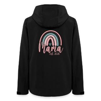 Mama Mom Baby Beste Mama Muttertag Regenbogen - Frauen Recycelte Softshelljacke von Stanley/Stella - Schwarz - Hinten - AI Model Female 172 light (172cm)