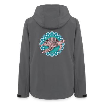 fascinating mandala with sea turtle - Women’s Recycled Softshell Jacket by Stanley/Stella - anthracite - Back - AI Model Female 172 light (172cm)