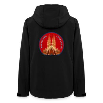 Cercle emblème de la Sagrada Família - Veste softshell femme recyclée Stanley/Stella - noir - Dos - AI Model Female 172 light (172cm)