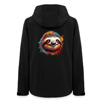 Sloth - Women’s Recycled Softshell Jacket by Stanley/Stella - black - Back - AI Model Female 172 light (172cm)